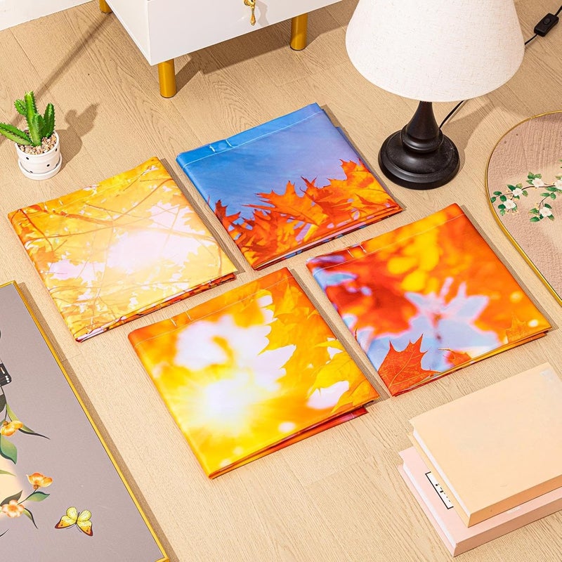 ROCEEI Pack of 4 Fluorescent Light Covers for Ceiling Lights, 4 x 2 Ft, Magnetic Light Covers for Classroom Office Home School Ceiling Decor(Maple Leaf) - Image 5
